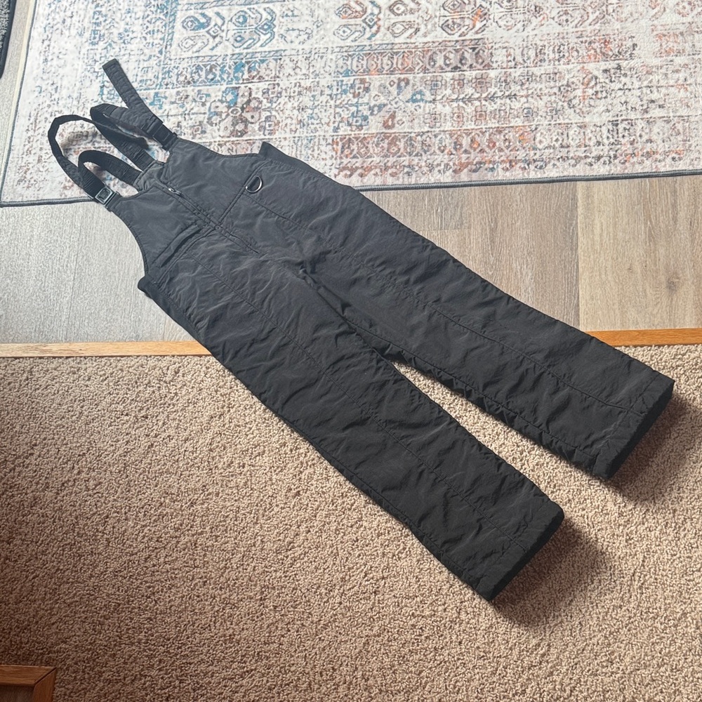 Kids Black Snow Bib Overalls